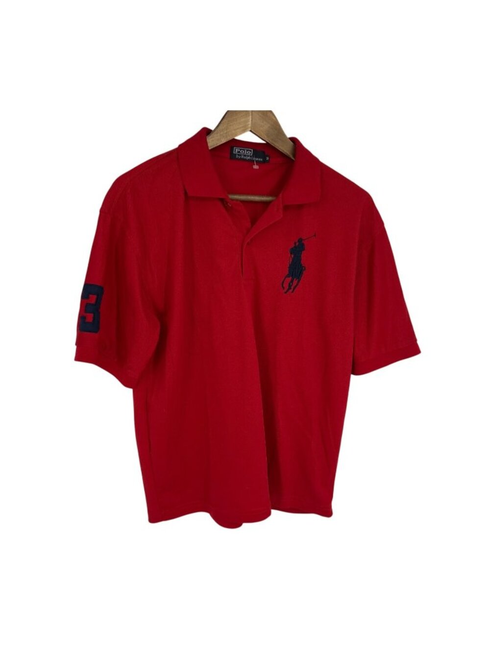 90S Vintage Polo Ralph Lauren Big Pony Collar Polo Shirt Chief Keef Style Size M